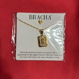Bracha- initial necklace- letter S